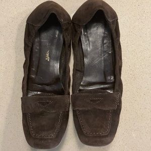LK Bennett Brown suede loafers